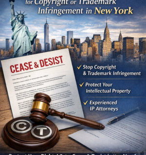 Cease and Desist Letter for Copyright or Trademark Infringement in New York